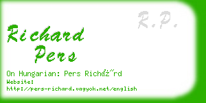 richard pers business card